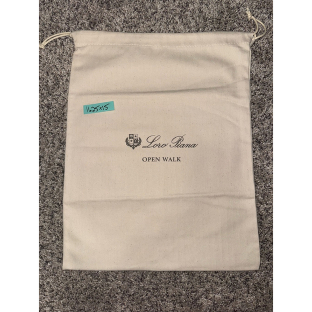Loro Piana Open Walk Beige Black Drawstring Dust Storage Bag One Size​